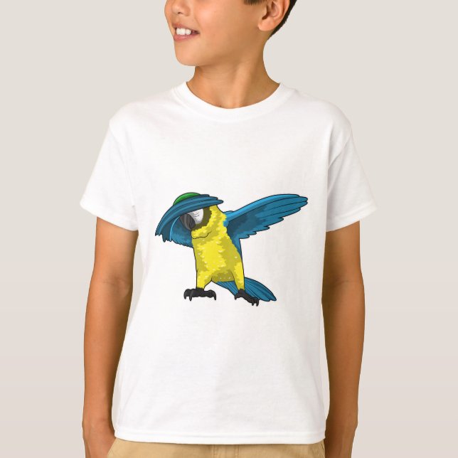 Parrot at Hip Hop Dance Dab T-Shirt (Front)