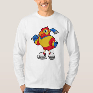 Parrot at Hockey with Hockey stick T-Shirt
