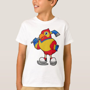 Parrot at Hockey with Hockey stick T-Shirt