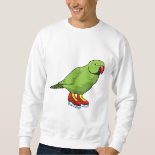 Parrot at Ice skating with Ice skates Sweatshirt