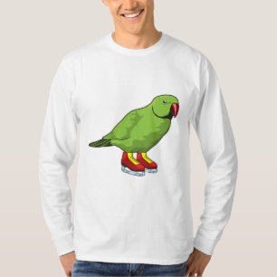 Parrot at Ice skating with Ice skates T-Shirt