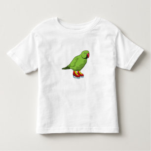 Parrot at Ice skating with Ice skates Toddler T-Shirt