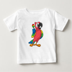 Parrot at Music with Maracas Baby T-Shirt