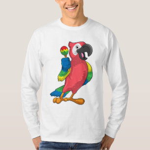 Parrot at Music with Maracas T-Shirt
