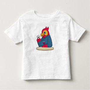 Parrot at Poker with Poker cards Toddler T-Shirt