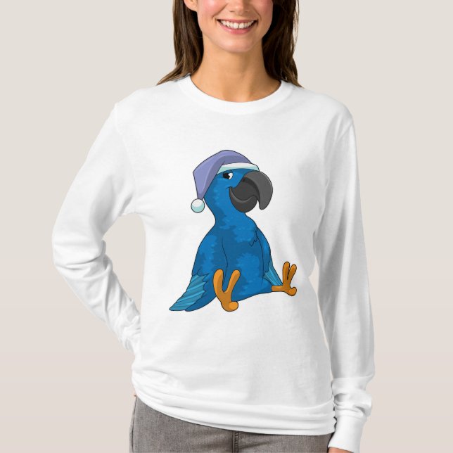 Parrot at Sleeping with Nightcap T-Shirt (Front)