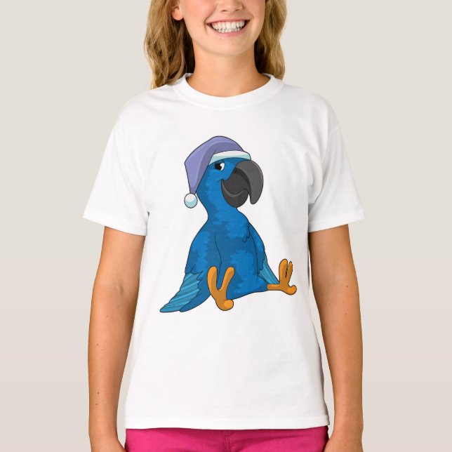 Parrot at Sleeping with Nightcap T-Shirt (Front)