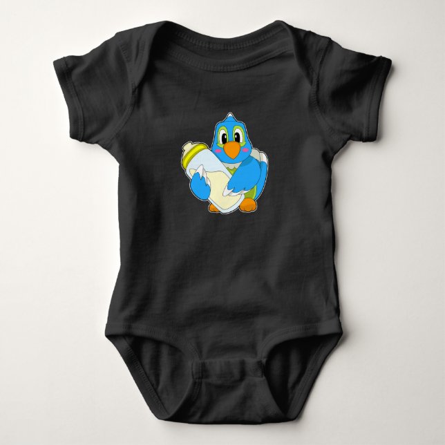 Parrot Baby bottle Milk Bodysuit (Front)