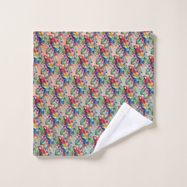 Parrot Bath Towel Set (Wash Cloth)