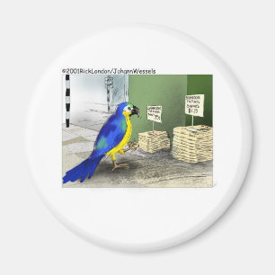 Parrot Bathroom Fixtures Funny Cartoon Gifts Magnet