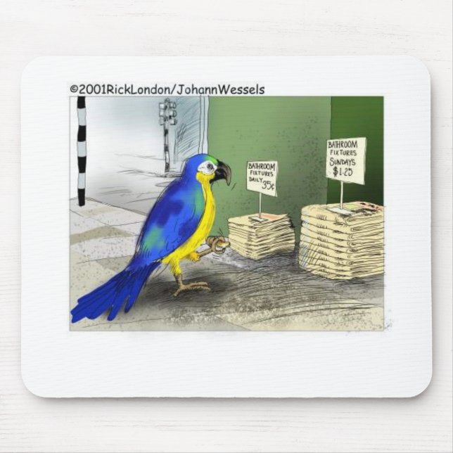 Parrot Bathroom Fixtures Funny Cartoon Gifts Mouse Pad (Front)