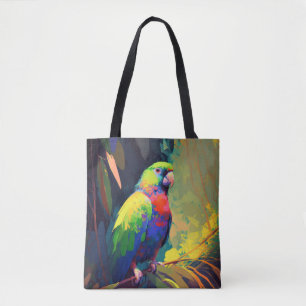 Parrot Bird Animal Portrait Painting Wildlife Free Tote Bag