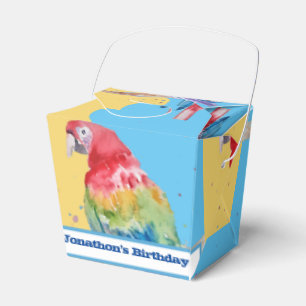 Parrot Bird Childs Boys Birthday Cake Favour Box