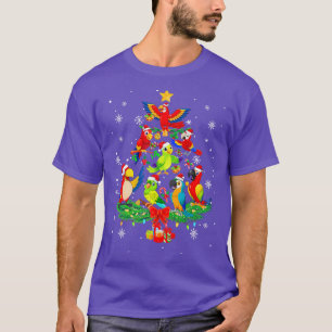 Parrot Bird Christmas Tree Ornament Funny Xmas T-Shirt