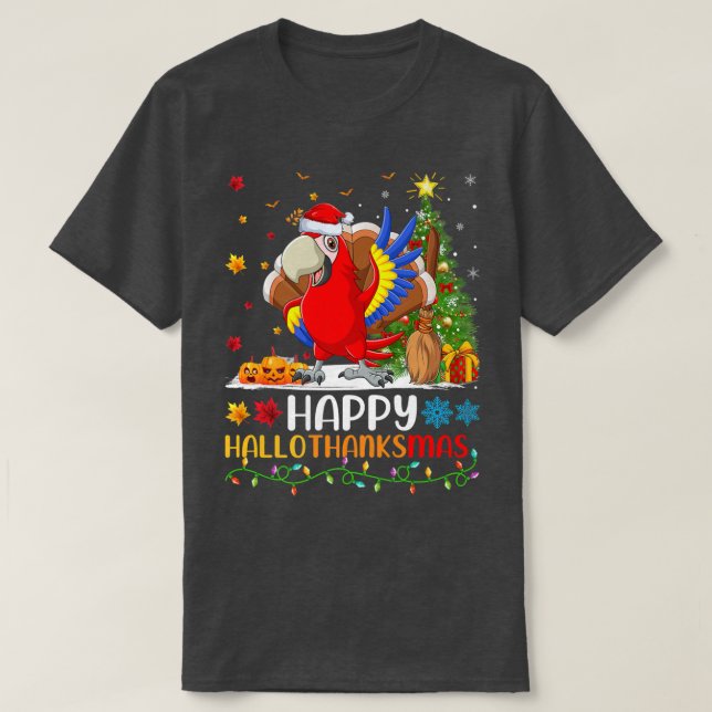 Parrot Bird Lover Funny Happy Parrot HelloThanksMa T-Shirt (Design Front)