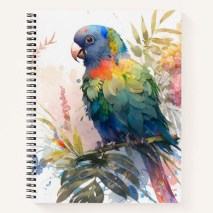 Parrot Bird Portrait Animal Painting Wildlife Free Notebook