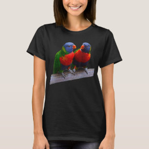 Parrot Bird Two Rainbow Lorikeet Parrots Ornitholo T-Shirt