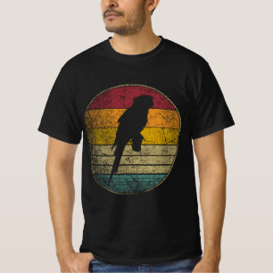Parrot Bird Vintage Distressed Retro Style Silhoue T-Shirt
