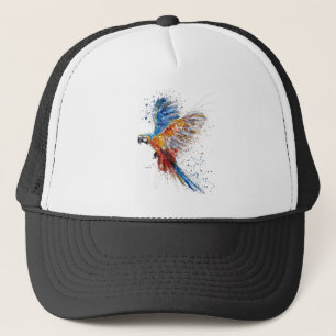 parrot birds trucker hat