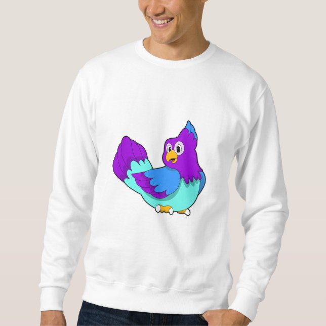 Parrot blue sweatshirt (Front)