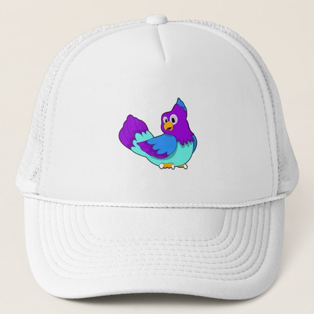Parrot blue trucker hat (Front)