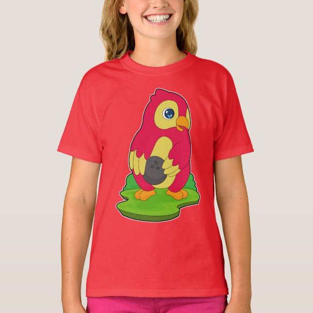 Parrot Bowling Bowling ball T-Shirt (Front)