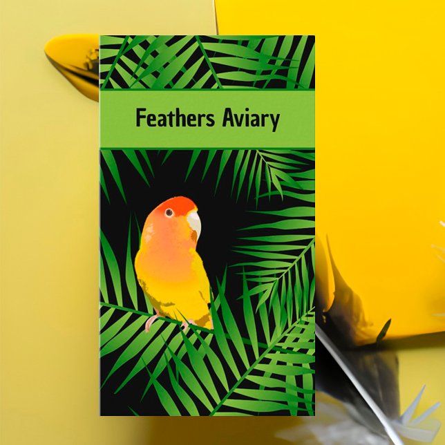 Parrot Breeder Bird Aviary Bright Lovebird Bold Business Card (Creator Uploaded)