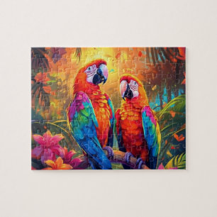 Parrot Cartoon Jigsaw Puzzle