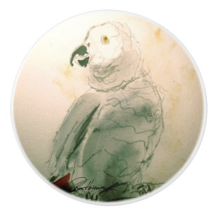 Parrot . . . ceramic knob