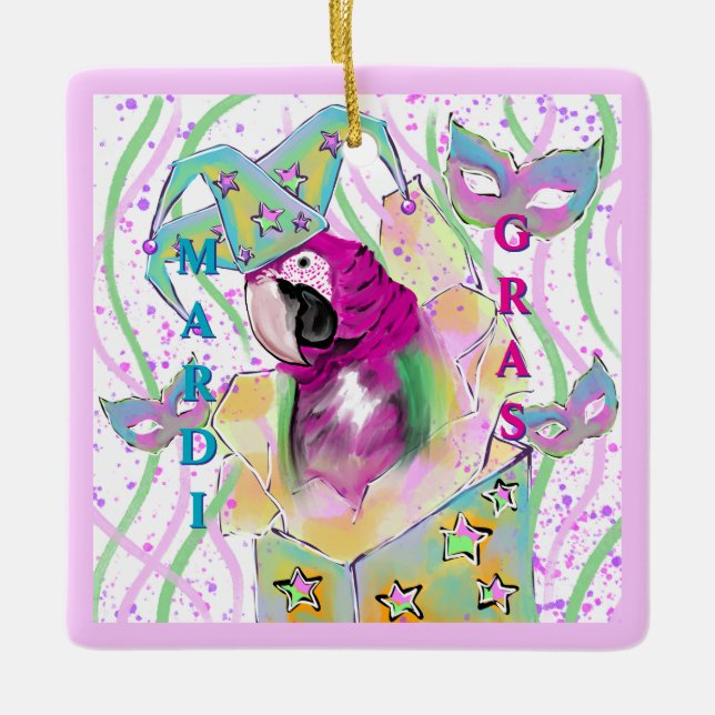 Parrot Ceramic Ornament (Front)