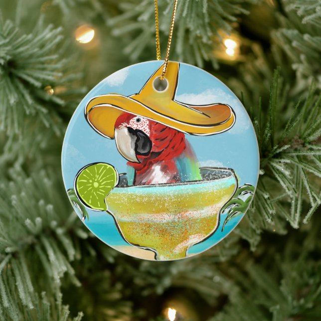 Parrot Ceramic Tree Decoration (Tree)