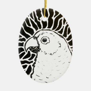 Parrot Ceramic Tree Decoration