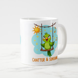 Parrot Chatter & Sunshine Laughter Large Coffee Mug