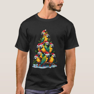 Parrot Christmas Tree Funny Polly Holiday T-Shirt