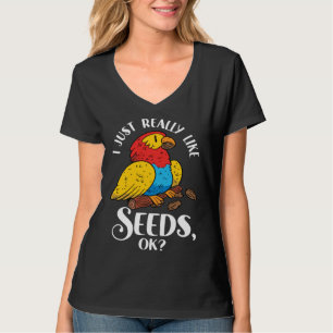 Parrot Cockatiel Wildlife Bird Seed Pet Food Parro T-Shirt