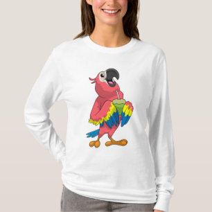 Parrot & Coconut with Drinking straw T-Shirt