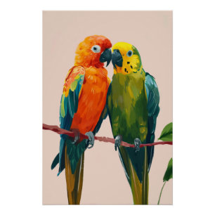 parrot couple poster