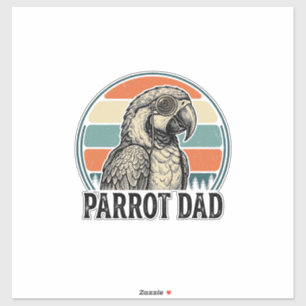Parrot Dad Vintage Sunset Engraving Shirt Design_1