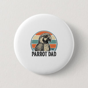 Parrot Dad Vintage Sunset Engraving Shirt Design_1 6 Cm Round Badge
