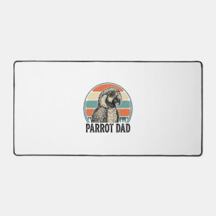 Parrot Dad Vintage Sunset Engraving Shirt Design_1 Desk Mat
