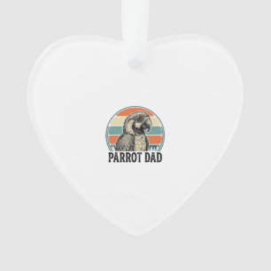 Parrot Dad Vintage Sunset Engraving Shirt Design_1 Ornament