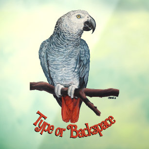 Parrot Decal Personalised Parrot Art Window Cling