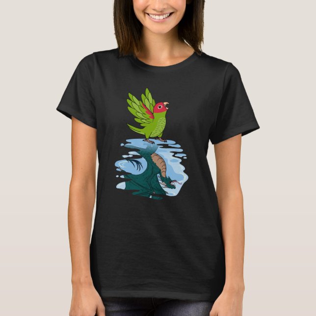 Parrot & Dragon Reflection I Cherry headed Conure T-Shirt (Front)