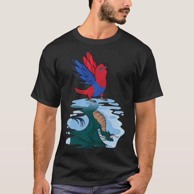 Parrot & Dragon Reflection I Female Eclectus  2 T-Shirt (Front)