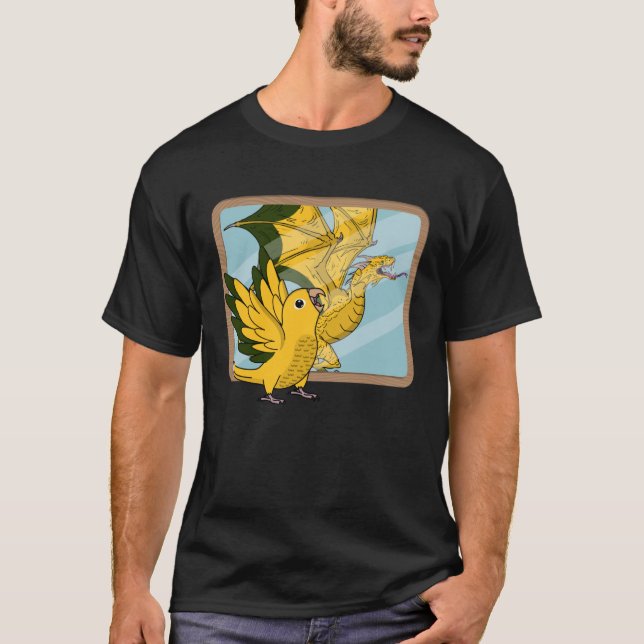 Parrot & Dragon Reflection I Golden Conure  1 T-Shirt (Front)