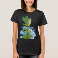 Parrot & Dragon Reflection I Green Monk Parakeet Q