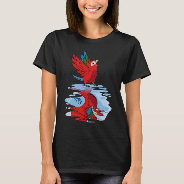 Parrot & Dragon Reflection I Green winged Macaw T-Shirt (Front)
