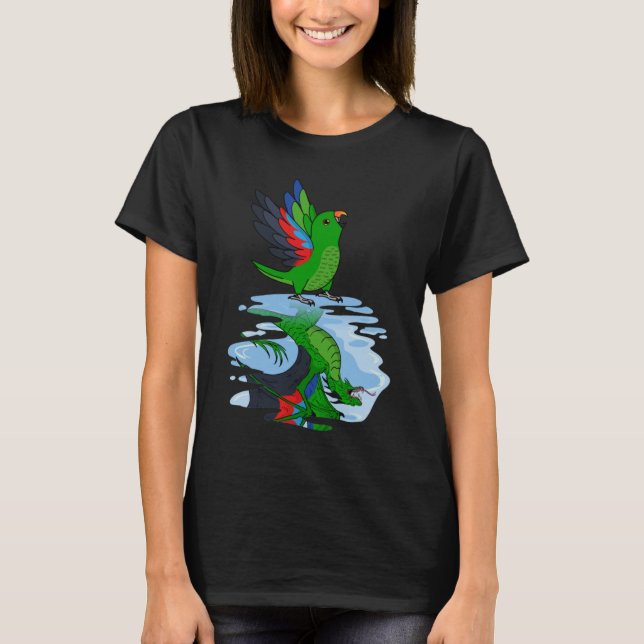 Parrot & Dragon Reflection I Male Eclectus T-Shirt (Front)
