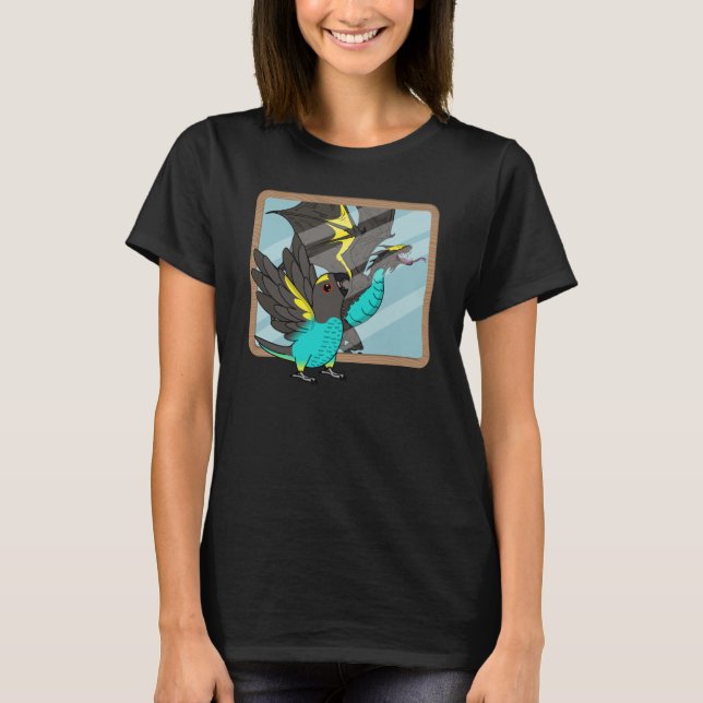 Parrot & Dragon Reflection I Meyers Parrot T-Shirt (Front)