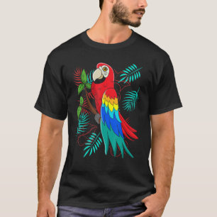 Parrot Exotic Bird Jungle Animal Tropical Macaw P T-Shirt